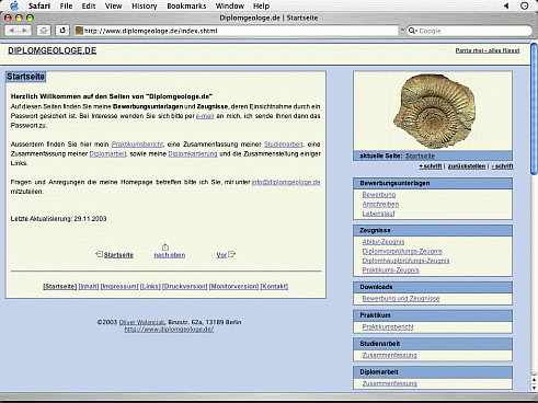 Online-Version von November 2003 bis Mai 2004